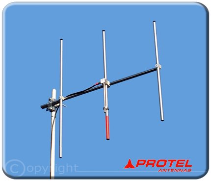 antenne directive 3 éléments DAB bande 174 240 MHz Protel Antennekit
